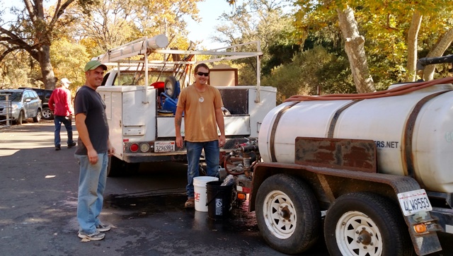 The water wagon - thanks to Madrone Landscapes!